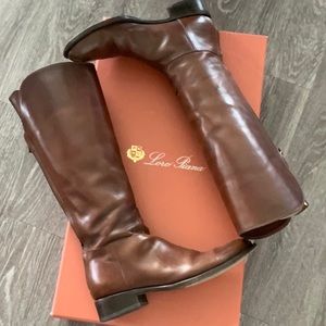 Loro Piana Italian leather tall riding boot Sz39.5
